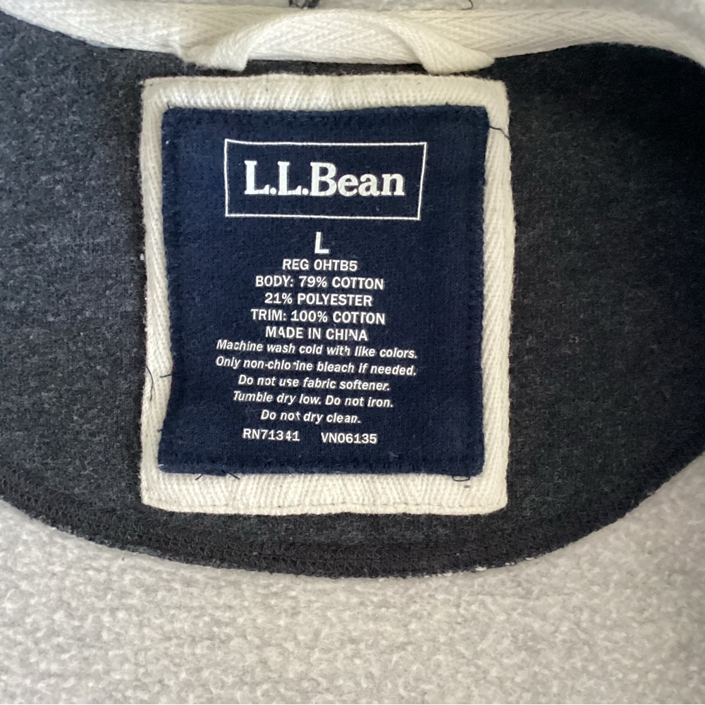 L.L.Bean Sweatshirt Robe, Size L - Picture 11 of 11